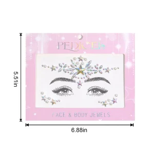 3D Rhinestone Bright Face Stickers for Girl Festival Makeup on Face Crystals Gems Jewels Diamonds Decoration