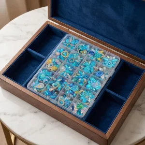 3D Shiny Face Gem Assorted Blue Styles With Grid Packaging Safe body Painting Supplies