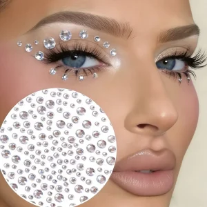3D Shiny Starry Sky Rhinestone Face Jewels Stickers DIY Music Festival Party Makeup Decoration for Face & Body