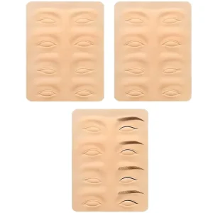 3D Silicone Training Skin for Eyebrow Eyeliner Face Tattoo Practice Skin Eyebrow Microblading Beginners’ Permanent Makeup Tool