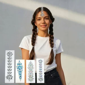 3D Sparkling Body Art Jewels Face Crystal Glitter Sticker Chest Decorative Rhinestone Adhesive Body Stickers for Festival Makeup