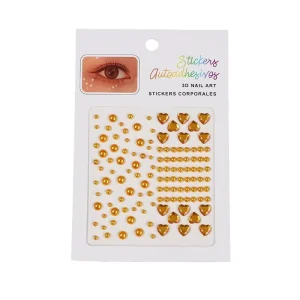 3D Tattoo Stickers Rhinestone Mermaid Face Jewels Crystal Tears Stones Glitter Temporary Gem Sticker