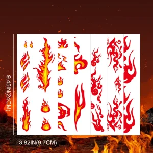 3D Waterproof Tattoo Stickers 1 3 Weeks Lasting Temporary for Halloween Cosplay Face Body