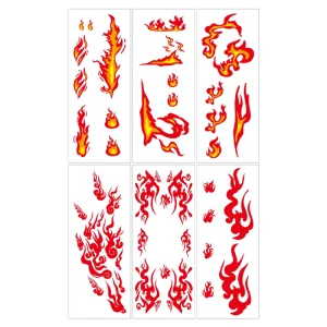 3D Waterproof Temporary Tattoo Stickers 1 3 Weeks Lasting Paper Stickers for Face Body Halloween Cosplay