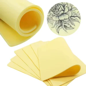 3MM A4 Size Tattoo Practice Skin Double Sides Silicone Eyebrow Beginner Permanent Makeup Practice Skin Tattoo Supplies for Women