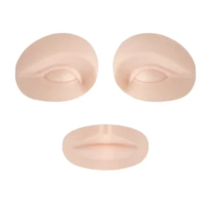 3Pcs Fake Lips Eyes Soft Silicone Lips for Makeup Practice Tattoo Practice Training Skin for Permanent Makeup Tattoo Practice