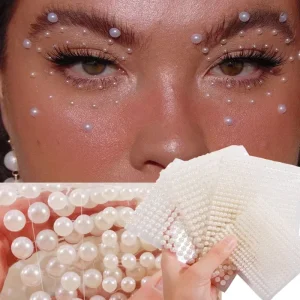3mm 4mm 5mm 6mm 3D Pearl Face Jewels Eyeshadow Stickers Self Adhesive Face Body Eyebrow Diamond Nail Stickers Diamond Decoration