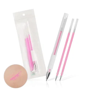 3pcs Pink Tattoo Skin Marker Pen Microblading Positioning Tool Skin Marker Eyebrow Marker Pen