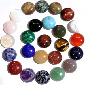 4/6/8/10/12/14/16/18/20/25mm Crystal Natural Stone Round Ring Face Stone Cabochon Gemstone for DIY Jewelry Making