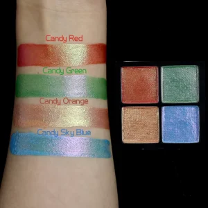 4 Color Aqua Water Activated Duochrome Face Body Paint Eyeshadow Palette Shimmer Makeup