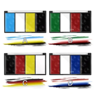 4 Color Football Fan National Flag Face & Body Paint Mineral