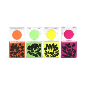 4 Color UV Reactive Face & Body Paint Kits Water Based Blacklight Neon Makeup for Halloween Cosplay Festivals Safe for Skin