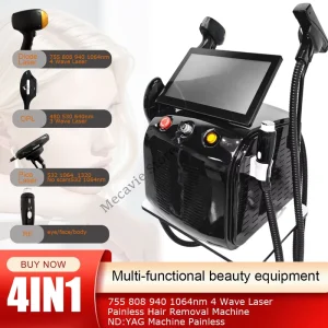 4 in 1 Diode Laser Pico DPL RF Machine 4000W 4 Wavelengths for Hair Tattoo Removal Skin Rejuvenation