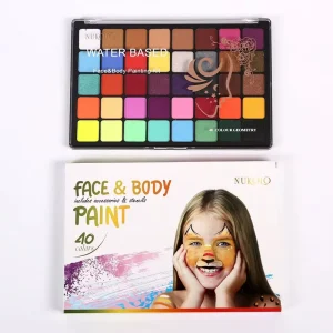 40 Color Hypoallergenic Natural Plant Based Water based Face Paint Palette 280g Kids Cosplay Body Art Painting