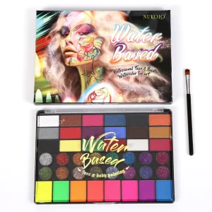 42 Color Water Based Face Painting Palette Kit for Halloween Cosplay Party Makeup Art Paints for Expressive Expression