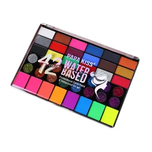 42-Color Water-Based Paint Fluorescent Pearlescent Glitter Options Customizable Children’s Day Halloween Performances