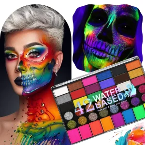 42 Color Water based Body Face Paint Multicolor Festival Halloween Art Christmas Party Makeup Body Painting Supplies