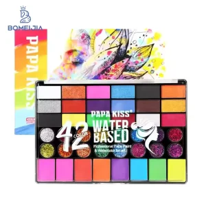42 Colors Painting Palette Makeup Face Painting Kit With Makeup Brush for Halloween Cosplay Party