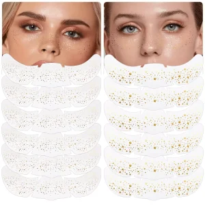 43 Designs Waterproof Temporary Freckles Tattoo Patch Stickers for Body Face