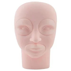 4D Face Skin Permanent Makeup Eye & Lip Tattoo Practice Head Model Silicone Material Durable & Easy Coloring