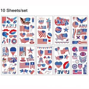 4th of July Temporary Tattoos Luminous Decorations Favors Party Supplies Accessories Glow in the Dark