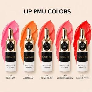 5 Colors Permanent Makeup Lip Pigment Set Professional PMU Tattoo Ink for Lip Blush