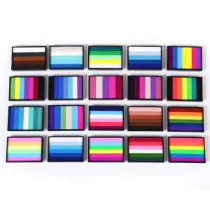 5 Colors Rainbow Face Body Paint Kit 50g Natural Plant Based Safe Pigment Kids Halloween Cosplay Party Supplies