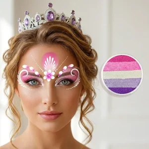 5 Design Rainbow Split Cake Face Paint Water-Based & Washable Non-Toxic Safe for Kids & Festivals