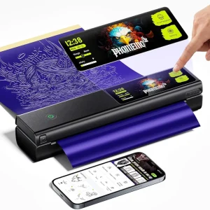 5″ Smart Touchscreen Professional Tattoo Stencil Printer, Printer Machine with 100Pcs Premium Transfer Paper