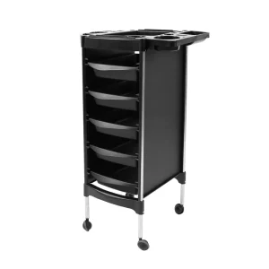 5 Tier Rolling Salon Trolley with Removable Drawers 360° Wheels Mobile Beauty Cart for Hairdressing Spa Salon Barber Shop