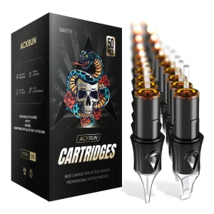 50 Assorted Tattoo Cartridge Needles Mixed Size #12 Standard Round Liner Pro Disposable Tattoo Needles