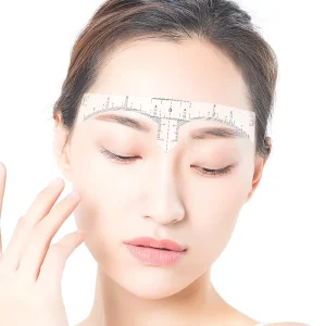 50 Disposable Waterproof Plastic Eyebrow Tattoo Ruler Shading Shaping Tool Makeup Accessories Permanent Makeup CX0370