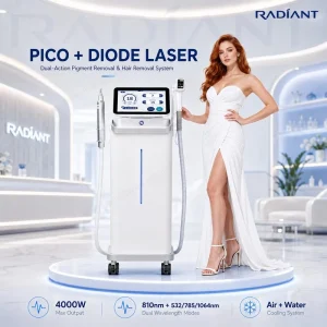 50 Million Shots TEC Cooling 2 in 1 810nm Diode Picosecond Laser Hair Removal Tattoo Removal Device