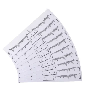 50 Pack Eyebrow Ruler Brow Sticker Microblading Adhesive Stemcil Guide Measuring Tool