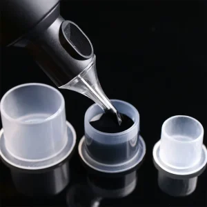 500 Pcs Per Bag 20mmx17mm Medical Grade Plastic PP Disposable Transparent Flat Bottom Tattoo Ink Cups Pigment Holder Tattoo