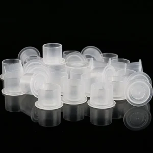500PCS Disposable Plastic Tattoo Ink Cap Base Cups Essential Supplies for Permanent Makeup Accessories