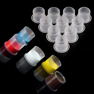 500pcs bag Tattoo Ink Caps Self Standing Cup Tattoo Pigment Supplies for Microblading Permanent Makeup Accessories
