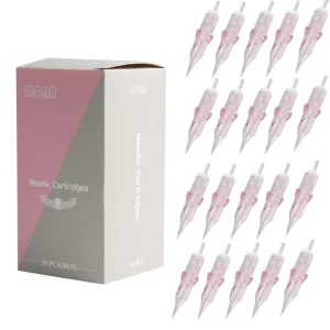 50PCS Tattoo Cartridges Disposable Sterilized Cartridges Tattoo Machine Needles RL/RS/RM/M1 for Tattoo Artist