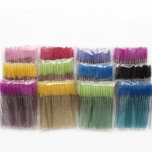 50Pcs pack Disposable Crystal Eyelash Brush Comb Eye Lashes Brushes Extension Mascara Wands Makeup Beauty Tool