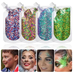 50g Sticker Label Carnival Makeup Sequins Body Glitter Gel Singer Concerts Music Festival Rave Accessories