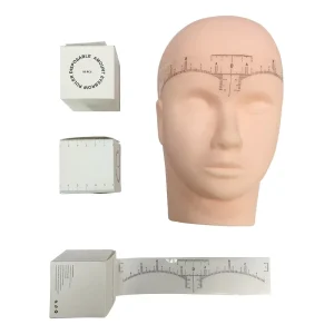 50pcs Disposable Transparent Eyebrow Ruler Tool Sticker for Microblading Mapping, Permanent Makeup Accessories