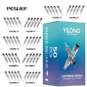 50pcs Mixed Tattoo Needle Cartridge for Body Art Customize Tattoo Cartridge Needle Microblading Needles