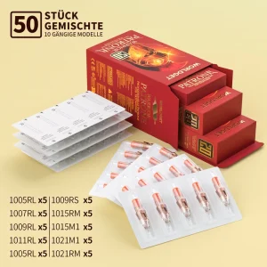 50pcs Professional Tattoo Needle EO Sterilized 316 Stainless Steel Anti-Backflow Disposable