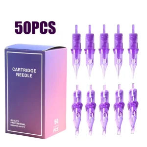 50pcs Round Liner Cartridges Disposable Tattoo Needle RL RS 0.3MM for Permanent Make Up Eyeliner Eyebrow Microblading