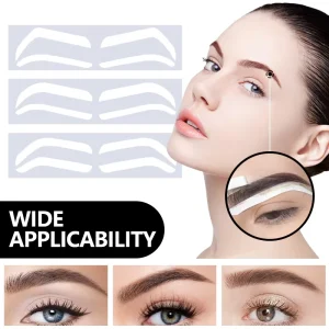 50pcs bag Adjustable Eyebrow Shape Stencil Make up Stamp Stencil Kit Brow Shape Tape Sticker Permanent Makeup PMU Accessories