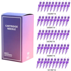 50pcs box Mix Size Professional Disposable Tattoo Cartridges 3RS+5RS+7RS+9RS+11RS Makeup Needles for Tattoo Machine Pen