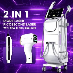 532/755/1064nm Pico Laser All Ink Tattoo Removal 755+808+1064nm Diode Hair Removal Equipment 2 in 1 Beauty Machine