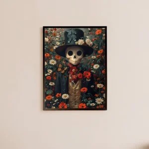 5D DIY Diamond Painting Halloween Skull Flower Skeleton for Home Decor Custom Diamond Painting Kit for Adults