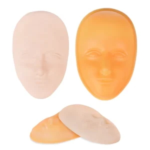 5D Face Tattoo Training Head Silicone Practice Permanent Makeup Lip Eyebrow Tattoo Skin for Training