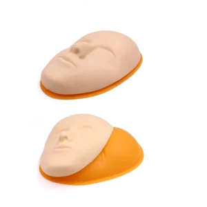 5D Facial Tattoo Training Head Silicone Practice Permanent Makeup Lip Eyebrow Tattoo Skin Mannequin Doll Face Head